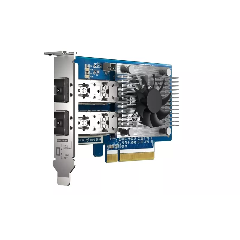 QNAP QXG-25G2SF-CX6 tinklo plokštė Vidinė Šviesolaidinė 25000 Mbit/s