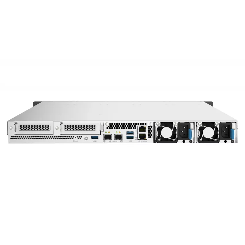 QNAP TS-h1090FU NAS Rack (1U) EPYC 7232P 64 GB DDR4 0 TB QuTS hero Juoda, Pilka