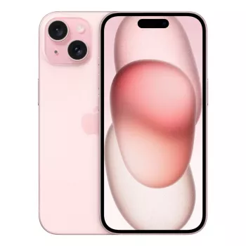 Išmanusis telefonas „Apple iPhone 15“ – 6,1 colio (15,5 cm) ekranas, A16 lustas, 128 GB, 48 MP dviguba galinė kamera, „Dual SIM“, rožinė spalva