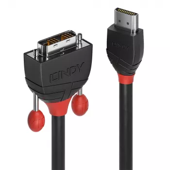 Lindy 1m HDMI į DVI kabelis, Juoda Line