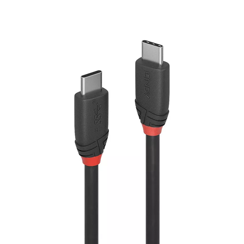 Lindy 1,5 m USB 3.2 C tipo į C tipo kabelis, 20 Gbps, juoda linija