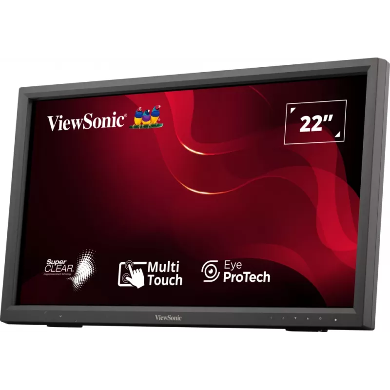 Viewsonic TD2223-2 kompiuterio monitorius 55,9 cm (22 colių) 1920 x 1080 pikselių Full HD LCD jutiklinis ekranas Juodas