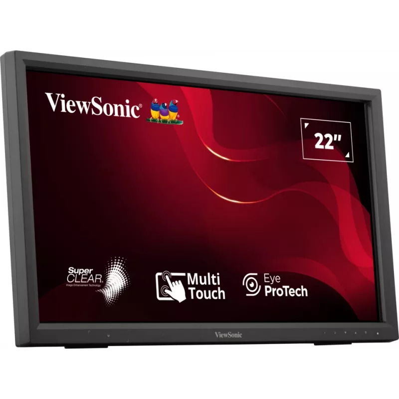 Viewsonic TD2223-2 kompiuterio monitorius 55,9 cm (22 colių) 1920 x 1080 pikselių Full HD LCD jutiklinis ekranas Juodas