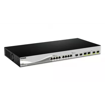 D-Link DXS-1210-12SC/E tinklo jungiklis Valdomas L2 10G Ethernet (100/1000/10000) 1U Juoda, Sidabrinė