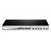 D-Link DXS-1210-12SC/E tinklo jungiklis Valdomas L2 10G Ethernet (100/1000/10000) 1U Juoda, Sidabrinė