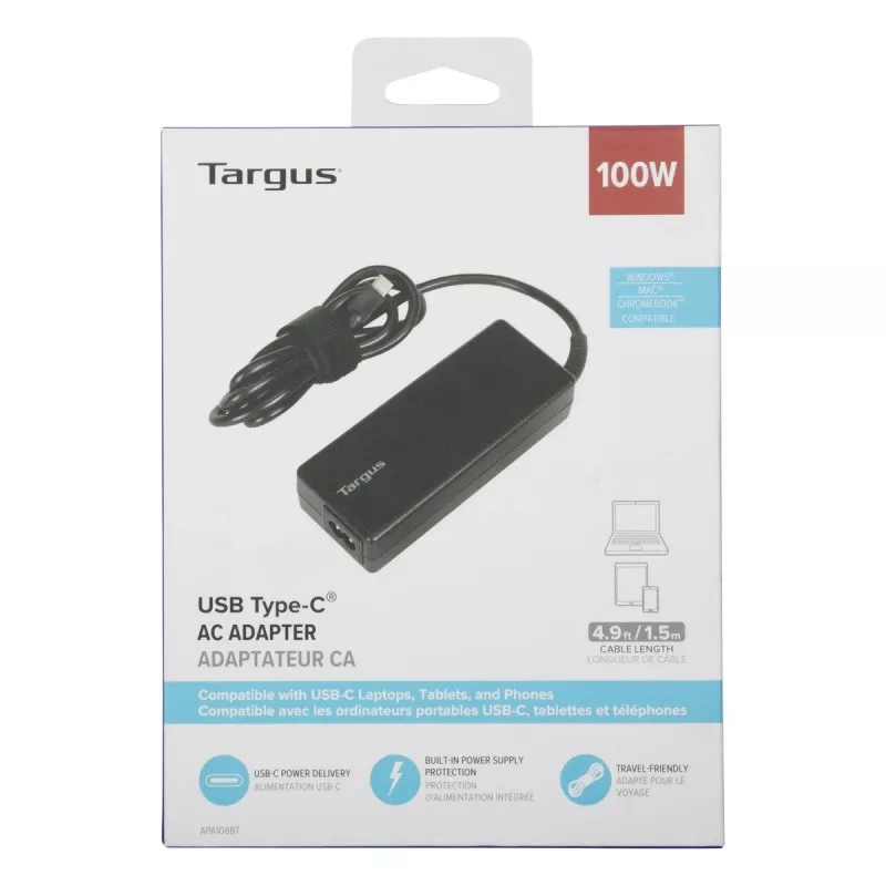 Targus APA108EU maitinimo adapteris Vidaus 100 W Juoda