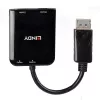 Lindy 38430 sąsajos šakotuvas DisplayPort 21600 Mbit/s juodas