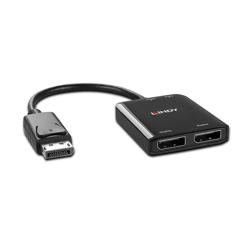Lindy 38430 sąsajos šakotuvas DisplayPort 21600 Mbit/s juodas