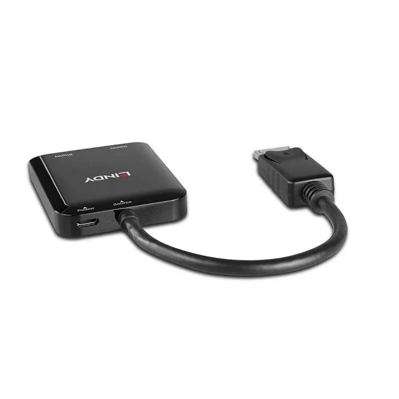 Lindy 38430 sąsajos šakotuvas DisplayPort 21600 Mbit/s juodas