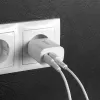 Vidinis įkroviklis Lindy 73413 — universalus AC 100–240 V, išėjimas 12 V 3 A, USB-A + USB-C, balta