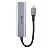 Lindy 4 prievadų USB 3.2 Gen 2 Type C šakotuvas, USB 3.2 Gen 2 (3.1 Gen 2) Type-C, USB 3.2 Gen 2 (3.1 Gen 2) Type-C, 10000 Mbit/s, pilka, aliuminis, plastikas, apvalus laidas