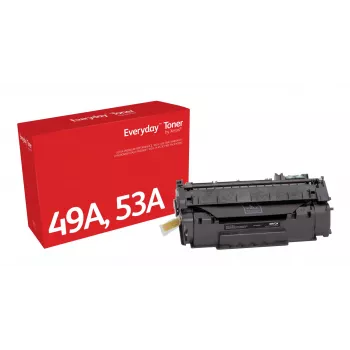 Everyday™ juodas dažų kasetė, suderinama su HP 49A 53A (Q5949A/ Q7553A), standartinė talpa