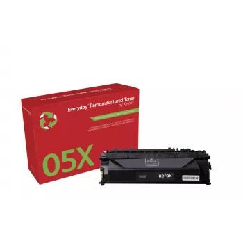„Everyday™ Mono Remanufactured Toner by Xerox“, suderinamas su HP 05X (CE505X), didelės talpos
