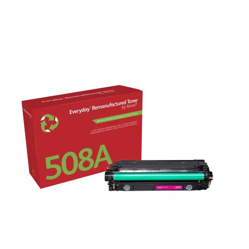 „Everyday™“ Magenta perdirbtas dažų milteliai, „Xerox“, suderinamas su HP 508A (CF363A), standartinės talpos