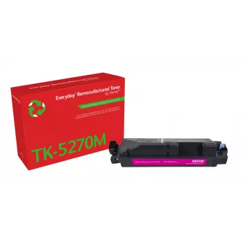 „Everyday™“ rausvai raudonas atnaujintas dažų miltelių kasetė, „Xerox“, suderinama su „Kyocera TK-5270M“, standartinės talpos