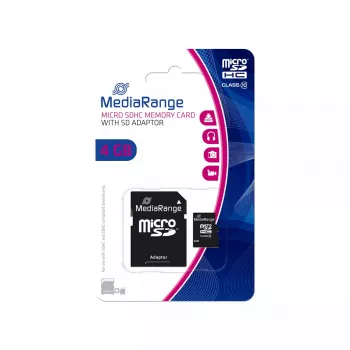 Atminties kortelė MediaRange 4 GB MicroSDHC Class 10 MR956