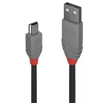 Lindy 2m USB 2.0 Type A į Mini-B laidą, Anthra Line