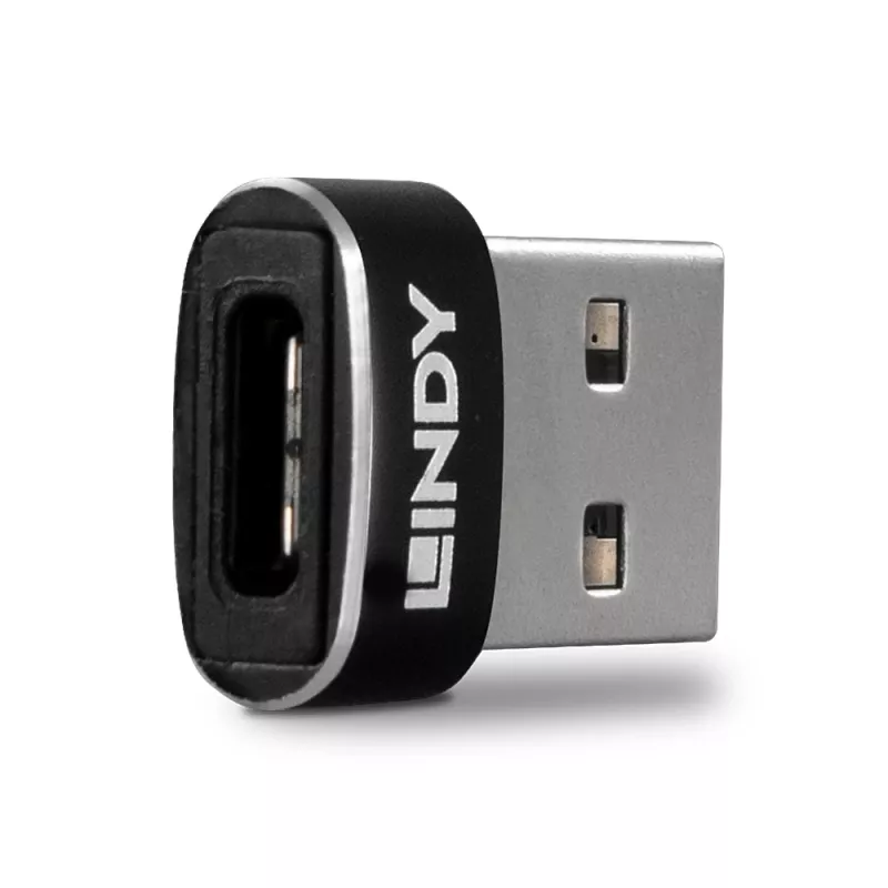 USB 2.0 žemo profilio A tipo į C tipo adapteris Lindy 41884