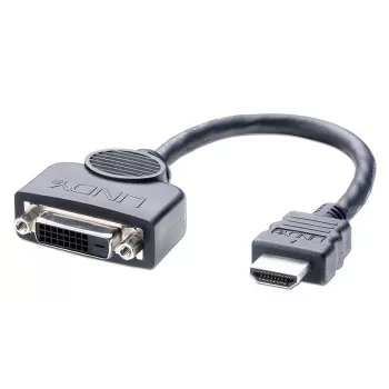 Lindy DVI-D Female to HDMI Male Adapter kabelis, 0.2m