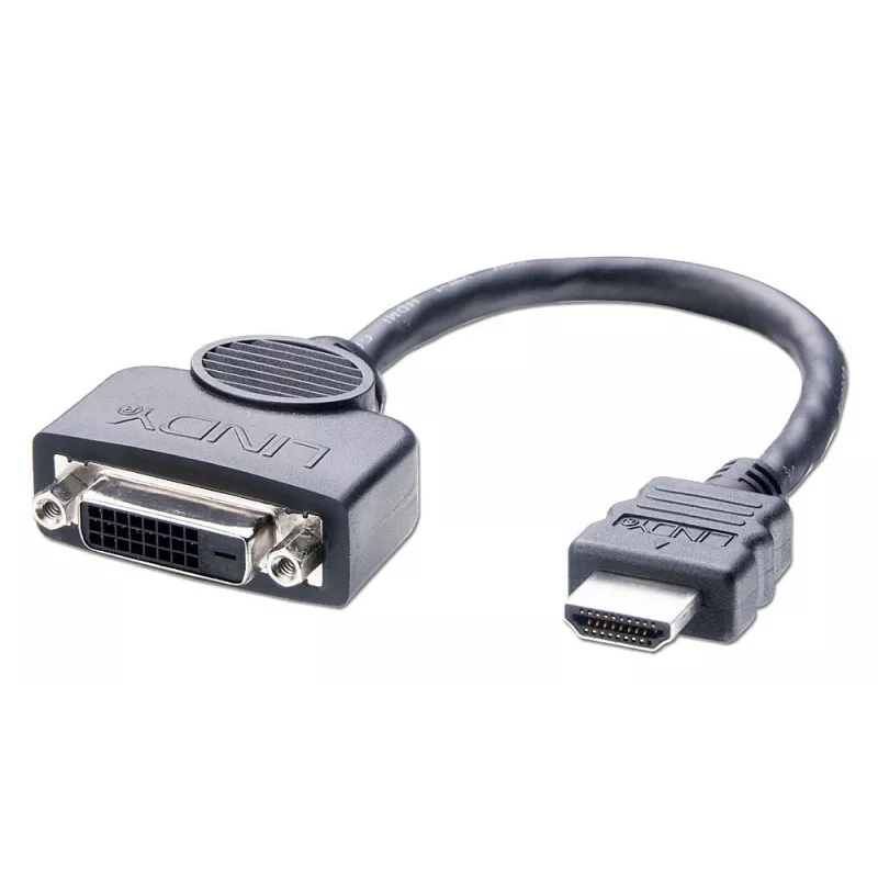 Lindy DVI-D Female to HDMI Male Adapter kabelis, 0.2m