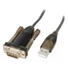 Lindy USB į nuosekliojo prievado keitiklis Lite, pilka, permatoma, 1,5 m, USB Type-A, RS-232, vyriška, vyriška