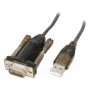 Lindy USB į nuosekliojo prievado keitiklis Lite, pilka, permatoma, 1,5 m, USB Type-A, RS-232, vyriška, vyriška