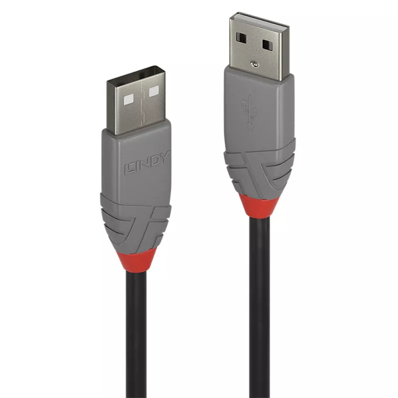 Lindy 1 m USB 2.0 Type A į A kabelis, Anthra Line