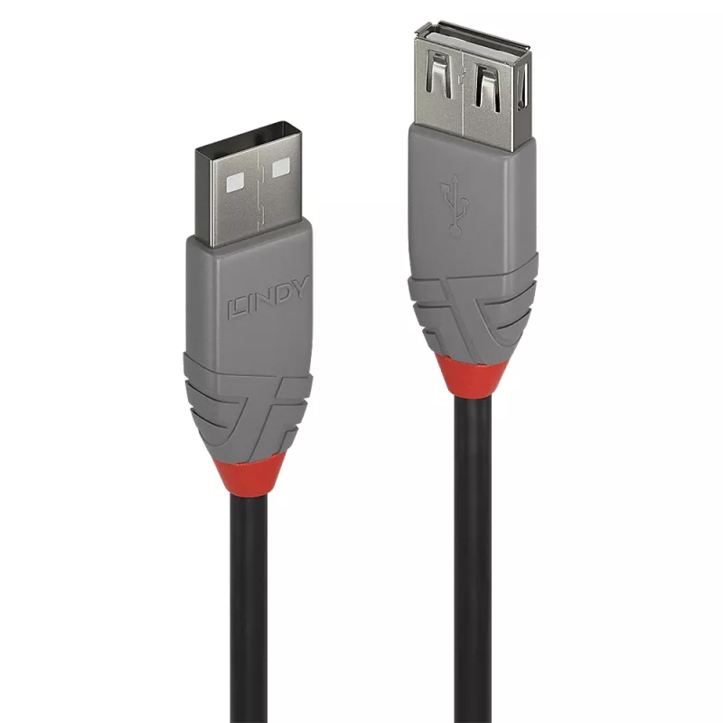 Lindy 3 m USB 2.0 Type A prailginimo kabelis, Anthra Line