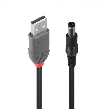 Lindy USB 2.0 A tipo į 5,5 mm DC kabelis, 1,5 m