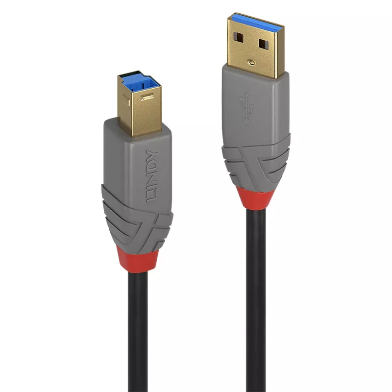 Lindy 2 m USB 3.2 Tipo A į B kabelis, 5 Gbps, Anthra Line