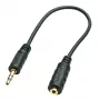 3,5 mm kištukas į 2,5 mm lizdą garso adapteris 20 cm juodas