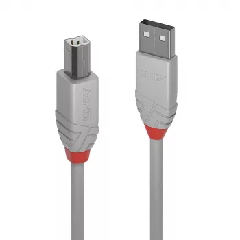 Lindy 0,5 m USB 2.0 Type A to B laidas, Anthra Line, pilkas