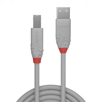 Lindy 0,5 m USB 2.0 Type A to B laidas, Anthra Line, pilkas