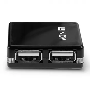 USB šakotuvas Lindy 4 prievadų USB 2.0 mini šakotuvas