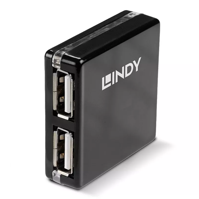 USB šakotuvas Lindy 4 prievadų USB 2.0 mini šakotuvas