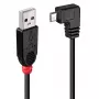 „Lindy“ 1 m USB 2.0 laidas – A tipo į „Micro-B“ laidą, 90 laipsnių stačiu kampu