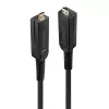 Lindy 100 m šviesolaidinis hibridinis Micro-HDMI 18G laidas su nuimamomis HDMI ir DVI jungtimis