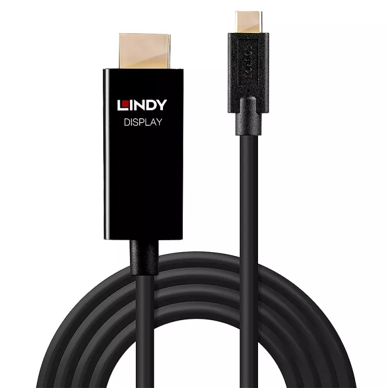Lindy 2 m USB Type-C į HDMI 4K60 adapterio kabelis su HDR