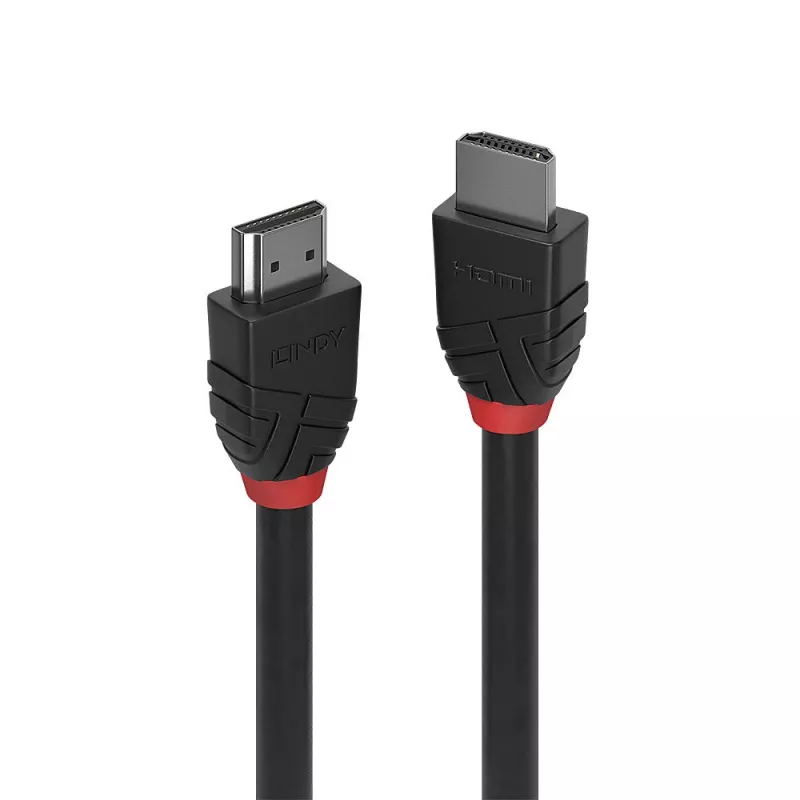 Lindy 10 m standartinis HDMI laidas Juoda Line HDMI 2.0 10.2 Gbit/s