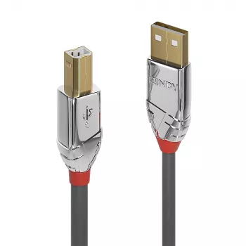 Lindy 5 m USB 2.0 A tipo į B tipo kabelis, Cromo Line