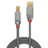 Lindy 5 m USB 2.0 A tipo į B tipo kabelis, Cromo Line