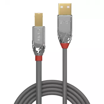Lindy 5 m USB 2.0 A tipo į B tipo kabelis, Cromo Line