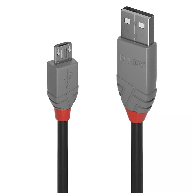 Lindy 0,2 m USB 2.0 Type A į Micro-B laidas, Anthra Line