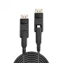Lindy 20m optinio pluošto hibridinis Mini DisplayPort 1.4 kabelis su nuimamomis DP jungtimis