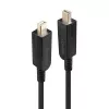 Lindy 20m optinio pluošto hibridinis Mini DisplayPort 1.4 kabelis su nuimamomis DP jungtimis