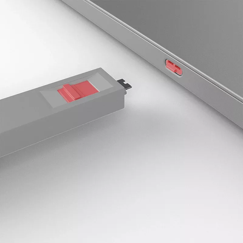 Prievado blokatoriaus raktas Lindy USB Type C Prievado blokatoriaus raktas pakuotėje 4 vnt. Rožinė