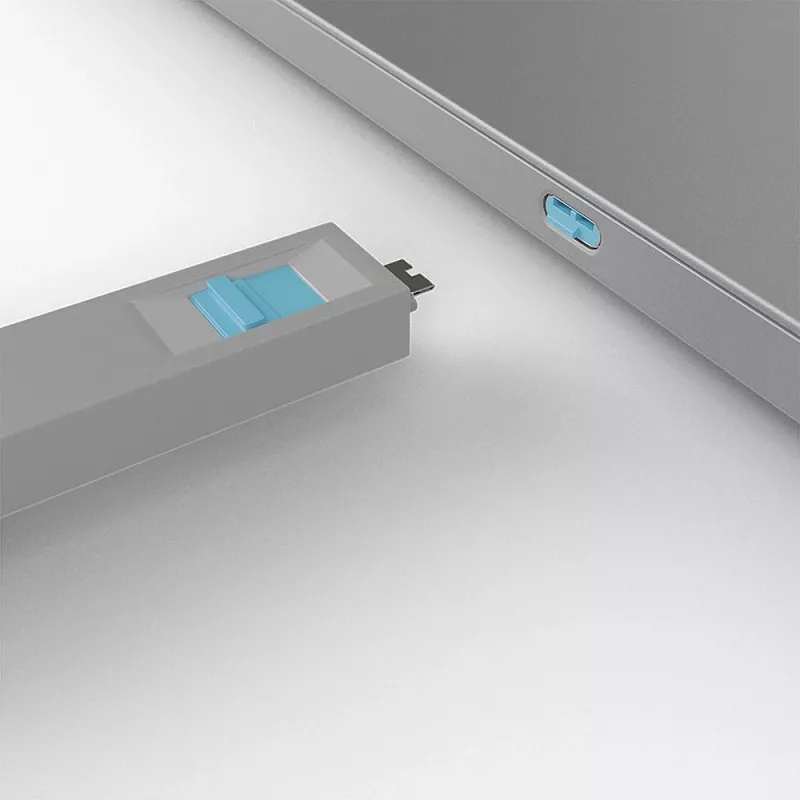 Porto blokatorius Lindy USB Type C raktų rinkinys 4 vnt. mėlynas