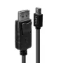 Lindy 2 m laidas Mini DisplayPort – DisplayPort, juodas, 2 m, Mini DisplayPort, DisplayPort, kištukas, kištukas, 2560 x 1600 pikselių