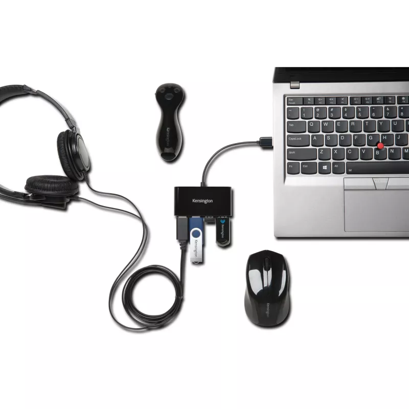 USB šakotuvas Kensington USB 2.0 4 prievadų K39120EU
