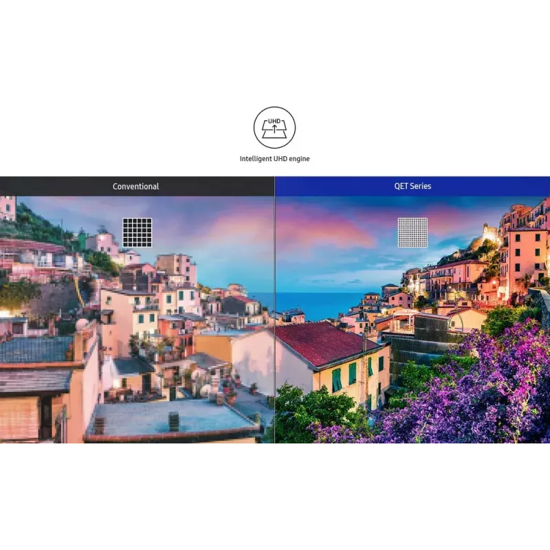Skaitmeninės reklamos plokščiasis ekranas Samsung 65 colių Crystal UHD 4K Signage QE65T LCD 3840 x 2160